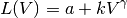 L(V) = a + kV^\gamma